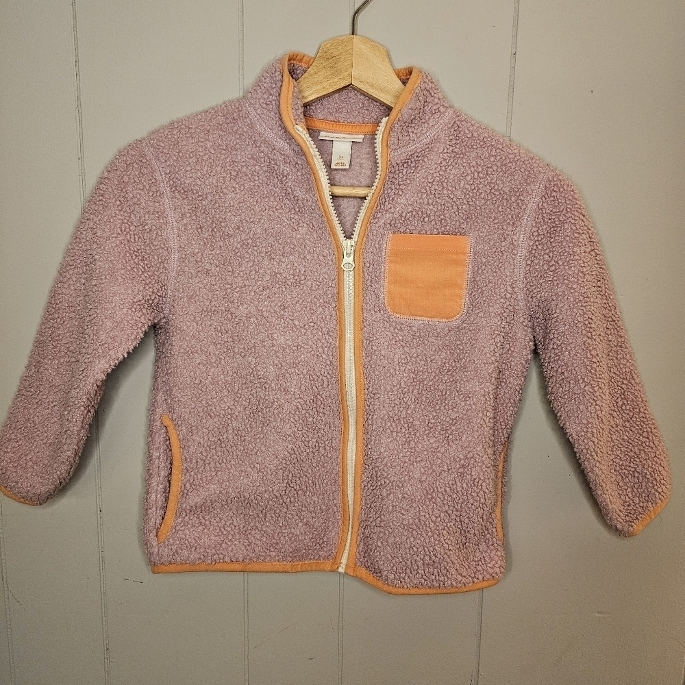Girls Cat & Jack Pink Orange Sherpa Jacket, XS